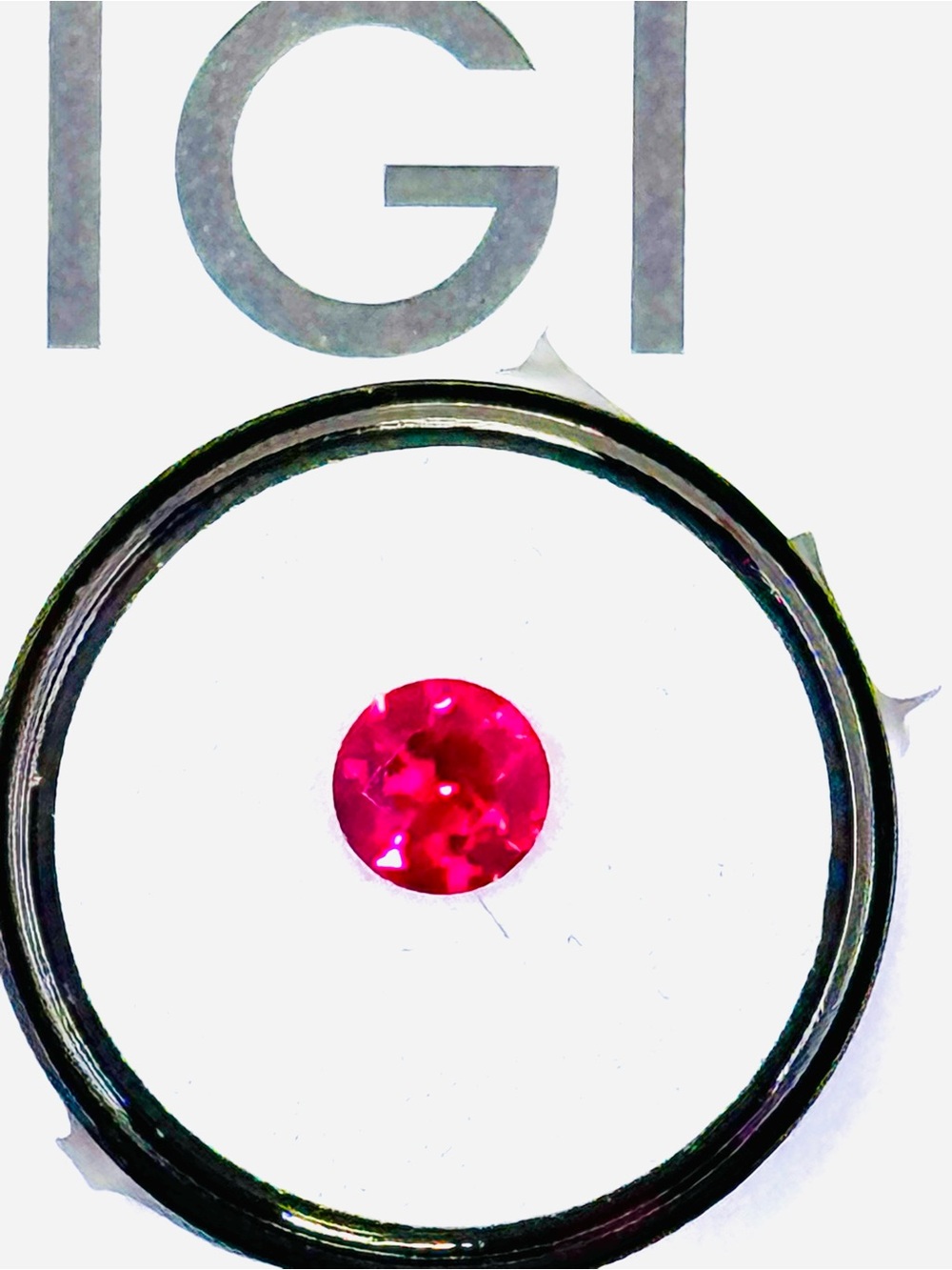 1.45 Carat Loose Round Cut Red Ruby LG IGI CERT MSRP $735 INVICTA BRANDED NWT